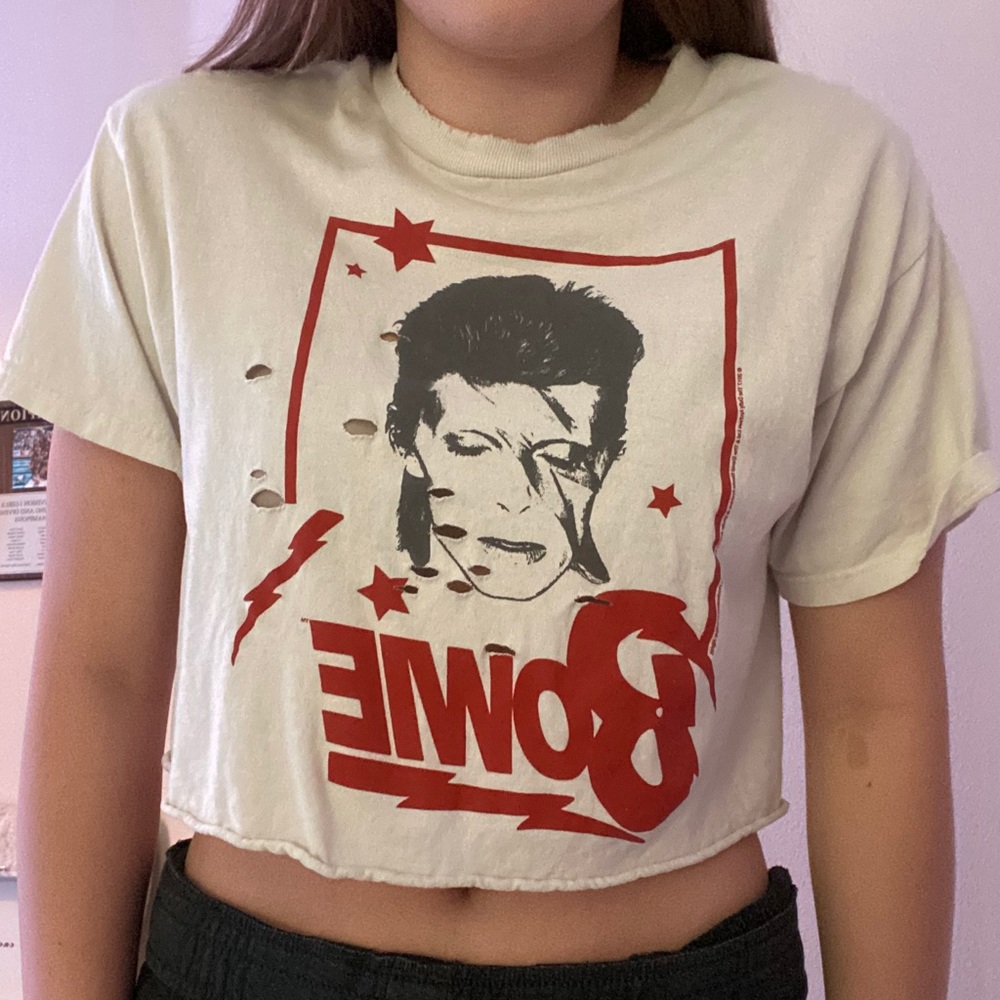 Bowie Cropped T shirt